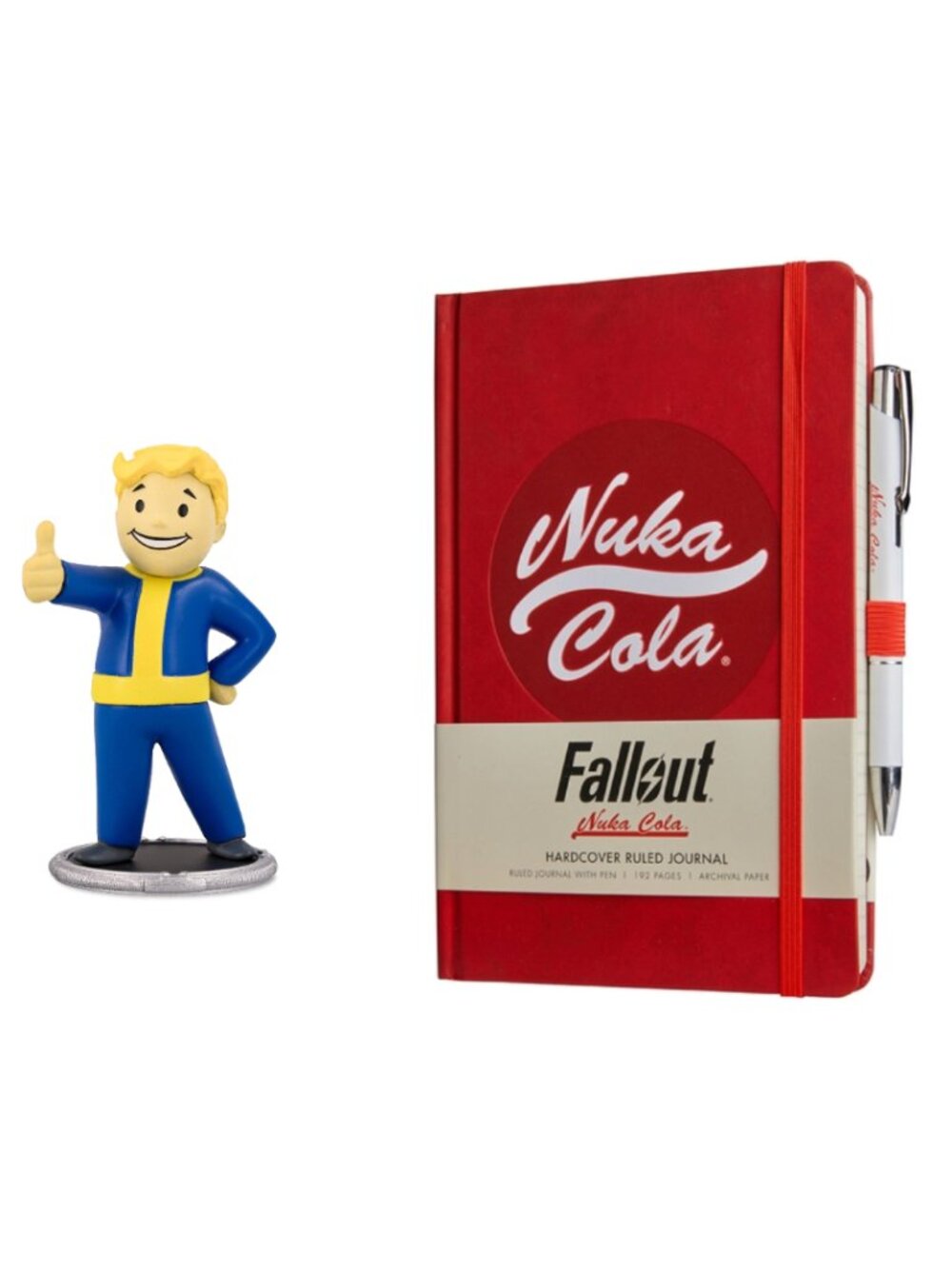 Fallout Vault Boy 3" Collectible Figurine with Nuka Cola Journal and Pen Set